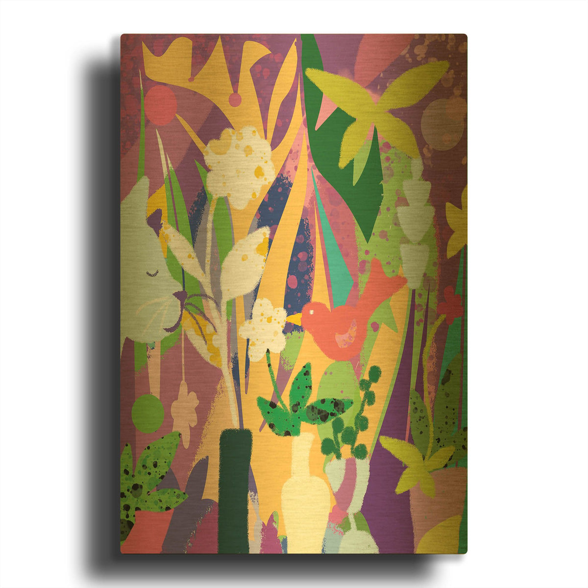 'New Friends' By Holly McGee Gold Metal Wall Art