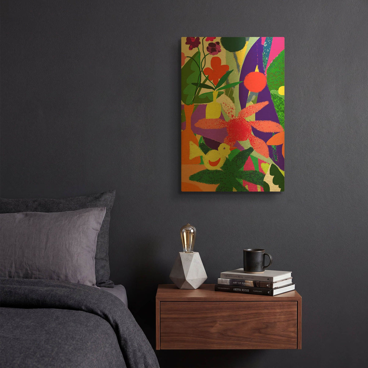 'Pale Yellow Bird' By Holly McGee Gold Metal Wall Art
