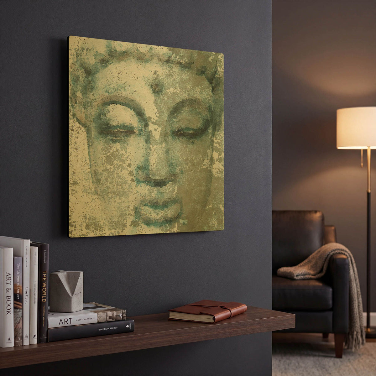 'Buddha, Inner Peace 3' By Irena Orlov Gold Metal Wall Art