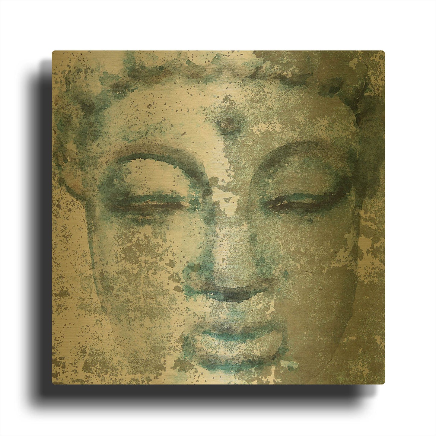 'Buddha, Inner Peace 3' By Irena Orlov Gold Metal Wall Art