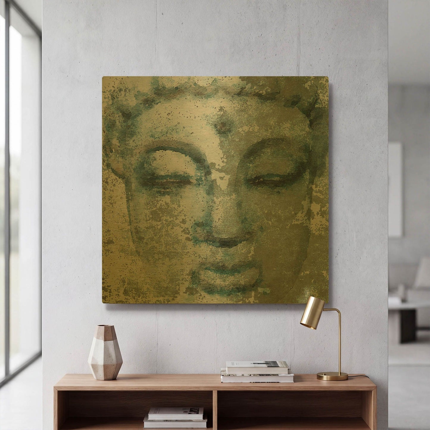 'Buddha, Inner Peace 3' By Irena Orlov Gold Metal Wall Art