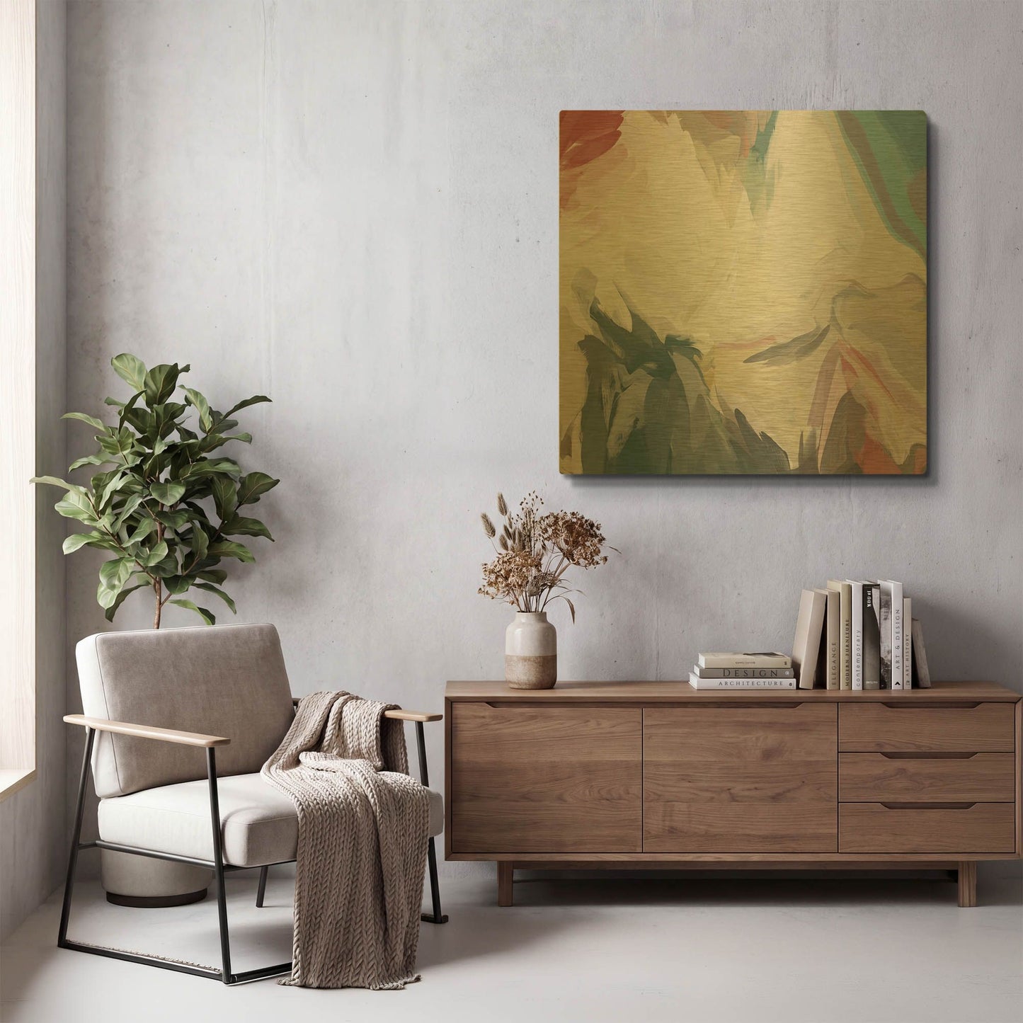 'From Day to Day 5' By Irena Orlov Gold Metal Wall Art