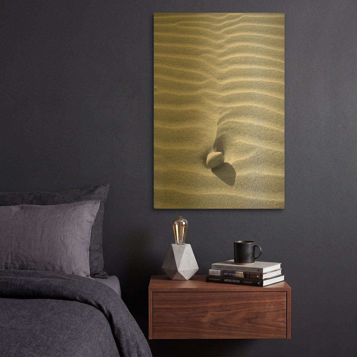 'Sand Wind and Light No 2' By Istvan Nagy Gold Metal Wall Art