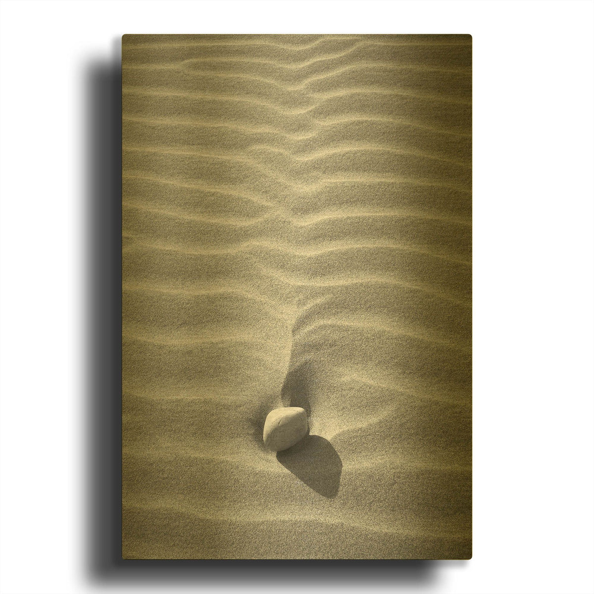 'Sand Wind and Light No 2' By Istvan Nagy Gold Metal Wall Art