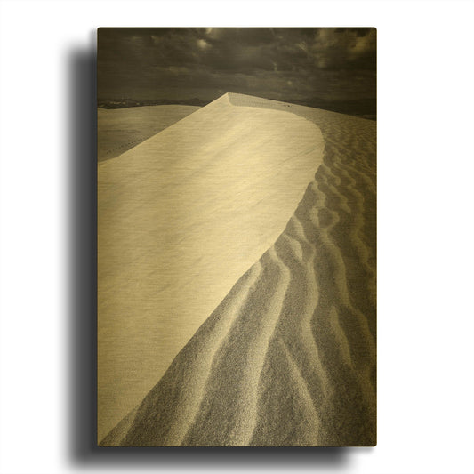 'Sand Wind and Light No 3' By Istvan Nagy Gold Metal Wall Art