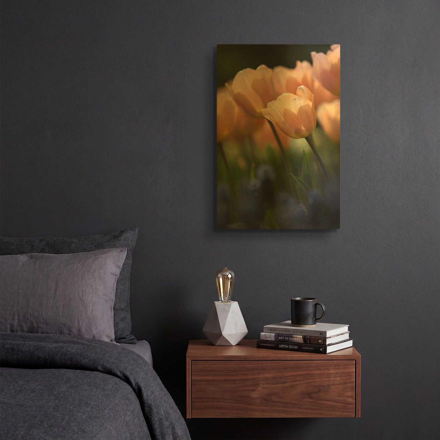 'Tulip No 1' By Istvan Nagy Gold Metal Wall Art