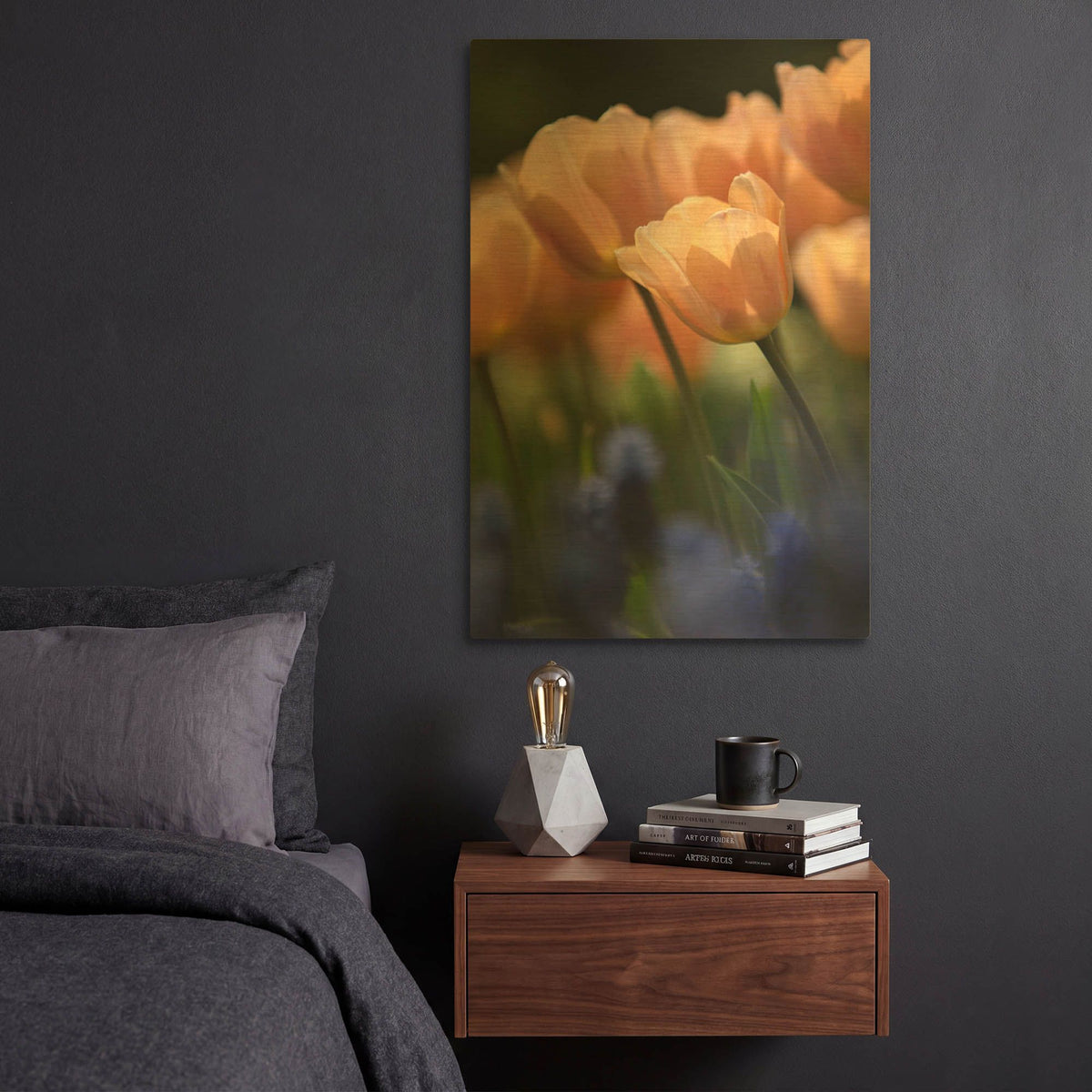 'Tulip No 1' By Istvan Nagy Gold Metal Wall Art