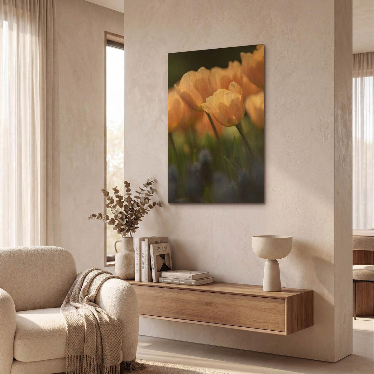 'Tulip No 1' By Istvan Nagy Gold Metal Wall Art