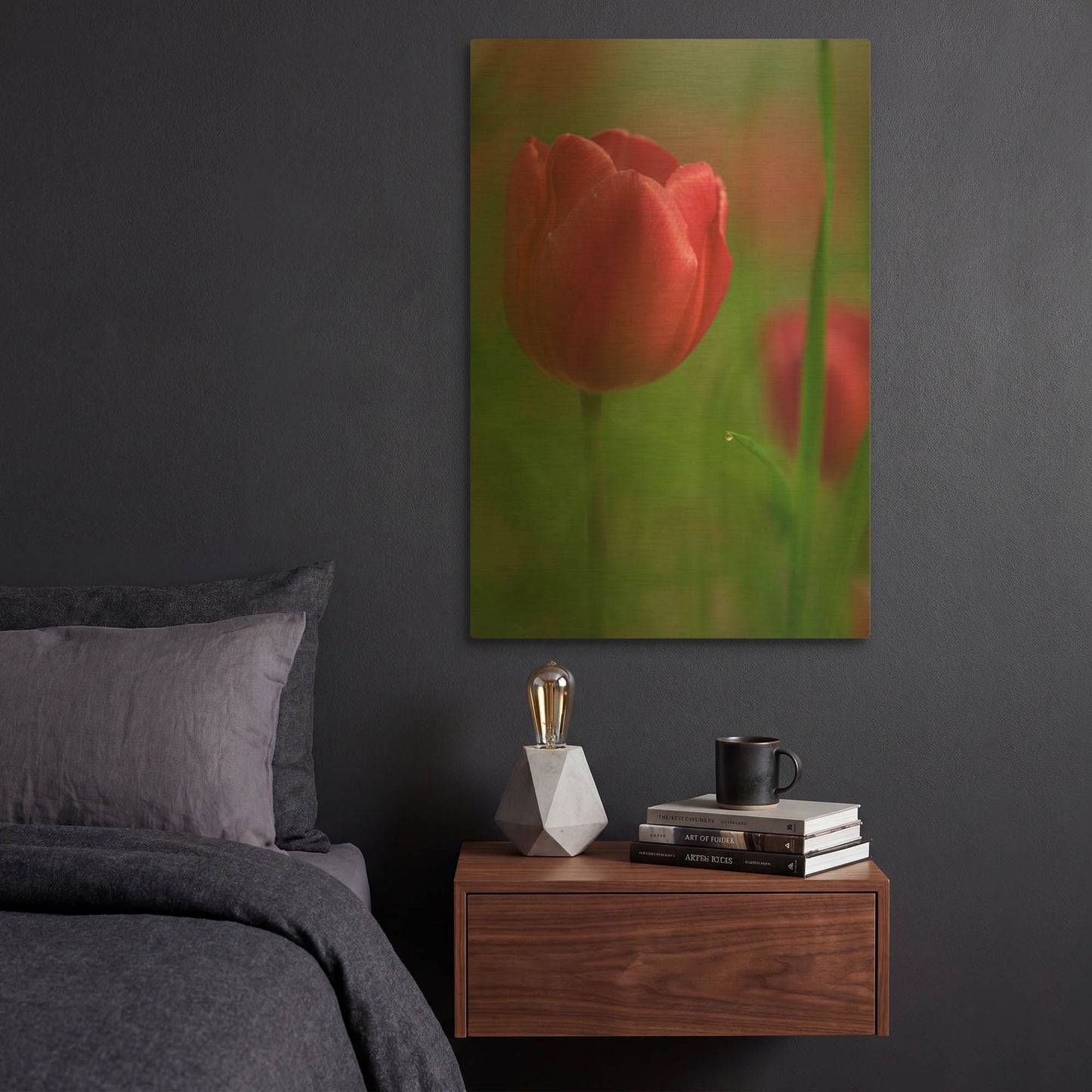 'Tulip No 2' By Istvan Nagy Gold Metal Wall Art