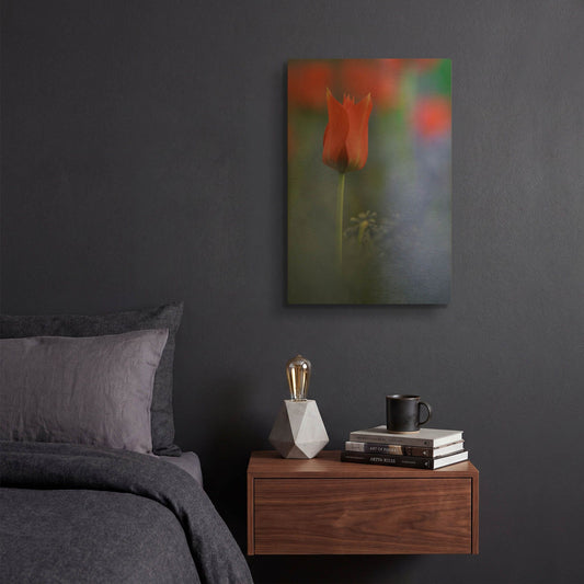 'Tulip No 3' By Istvan Nagy Gold Metal Wall Art