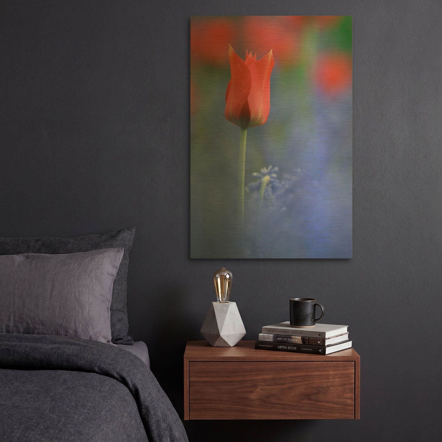 'Tulip No 3' By Istvan Nagy Gold Metal Wall Art