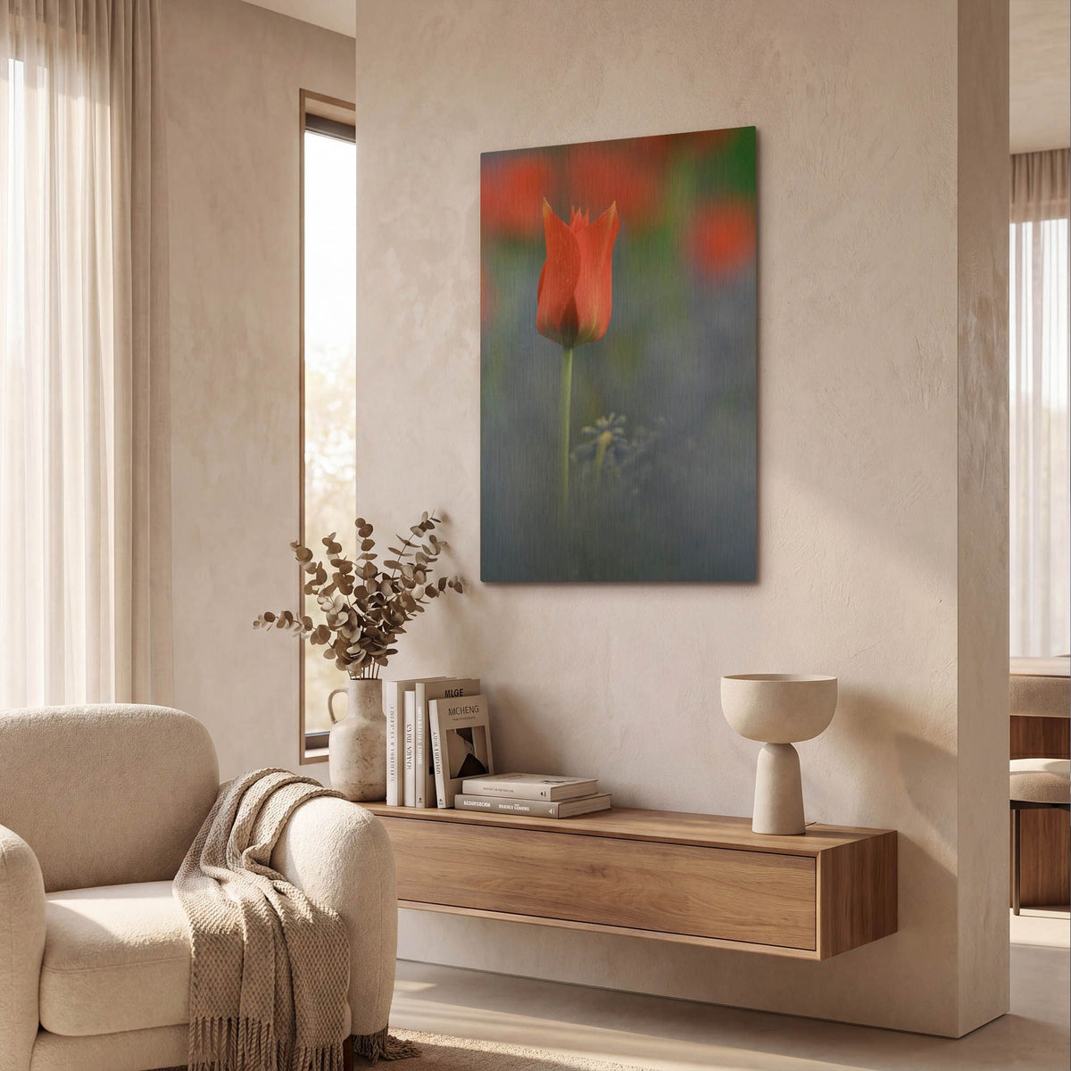 'Tulip No 3' By Istvan Nagy Gold Metal Wall Art
