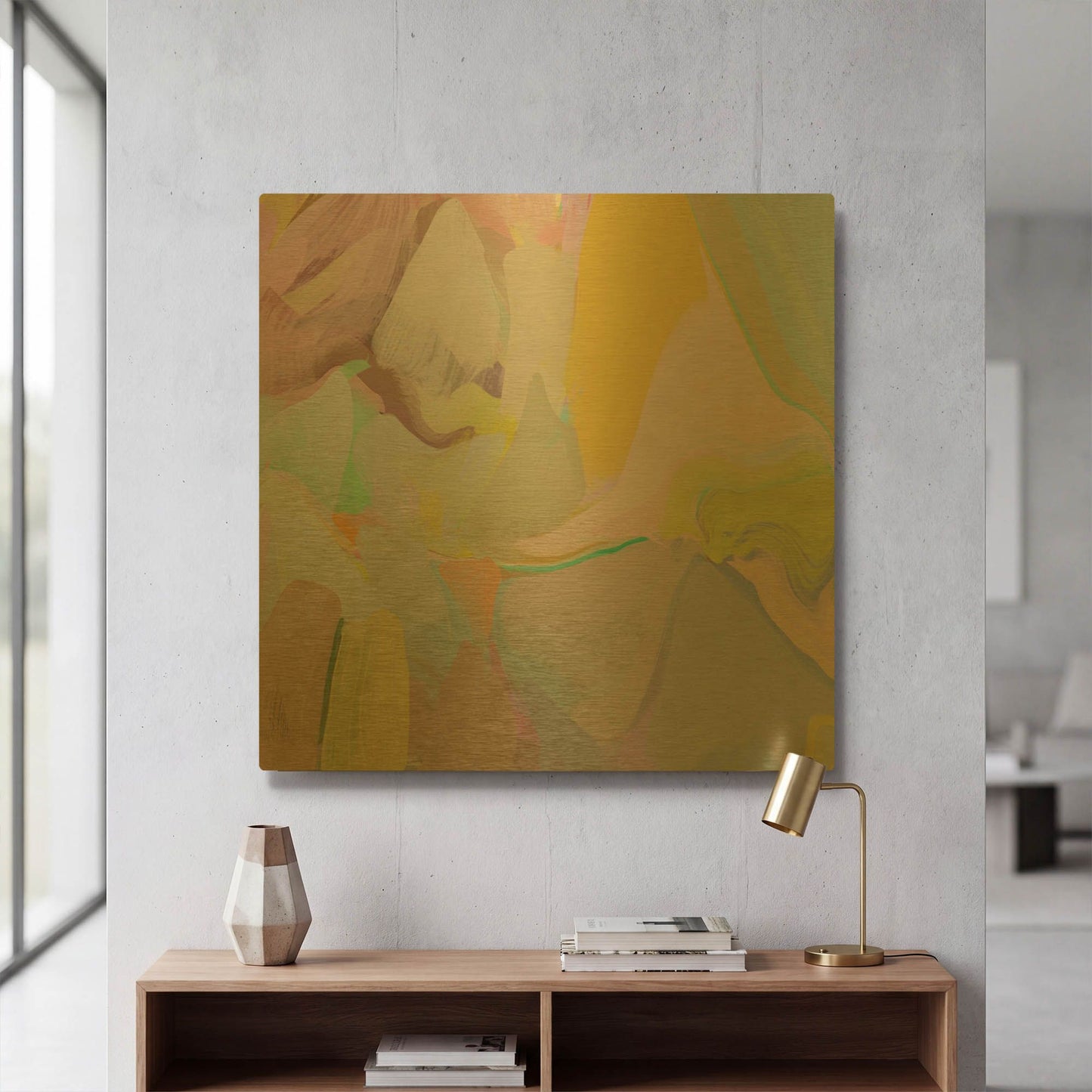 'Sunny City' By Irena Orlov Gold Metal Wall Art
