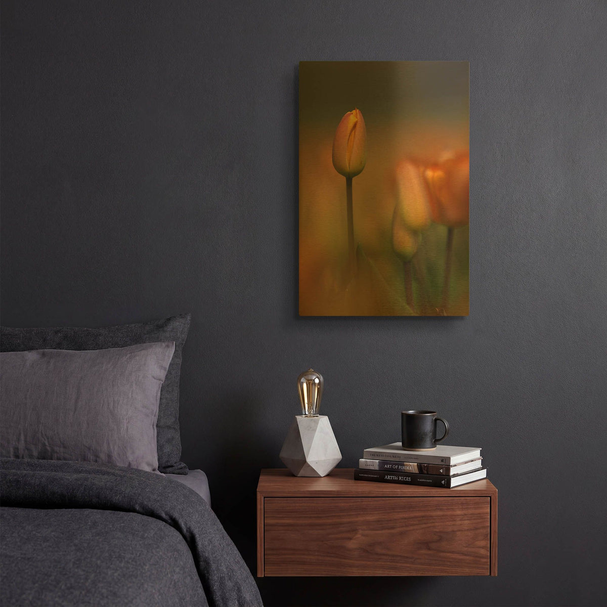 'Tulip No 5' By Istvan Nagy Gold Metal Wall Art