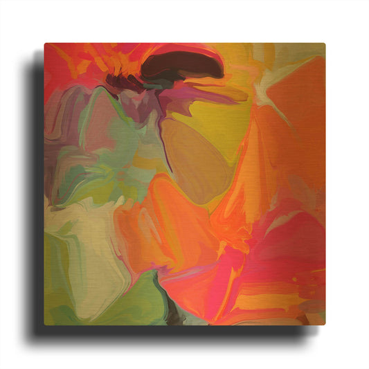 'Color Vibrations 2' By Irena Orlov Gold Metal Wall Art