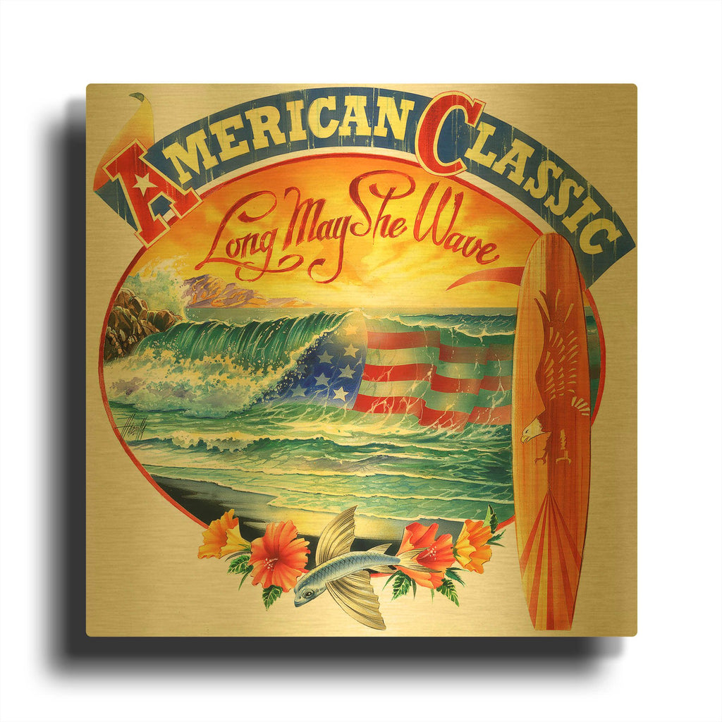 'American Classic' By James Mazzotta Gold Metal Wall Art