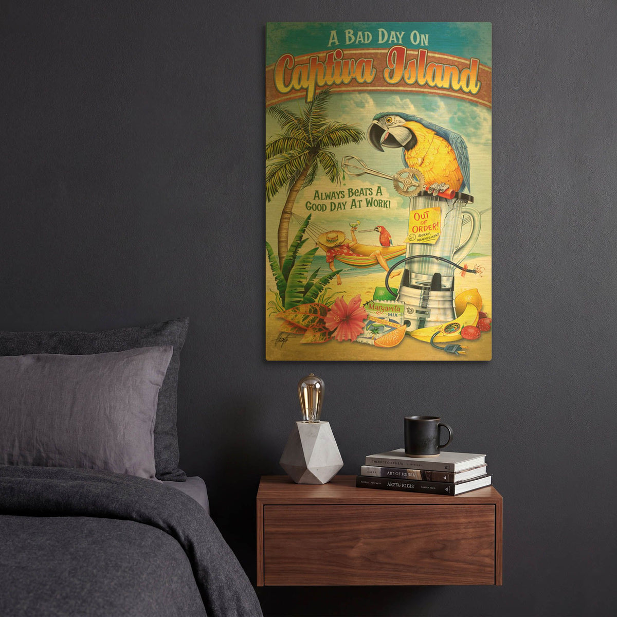 'Bad Day Captiva' By James Mazzotta Gold Metal Wall Art