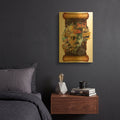 'Dead Man Partyin Scroll' By James Mazzotta Gold Metal Wall Art