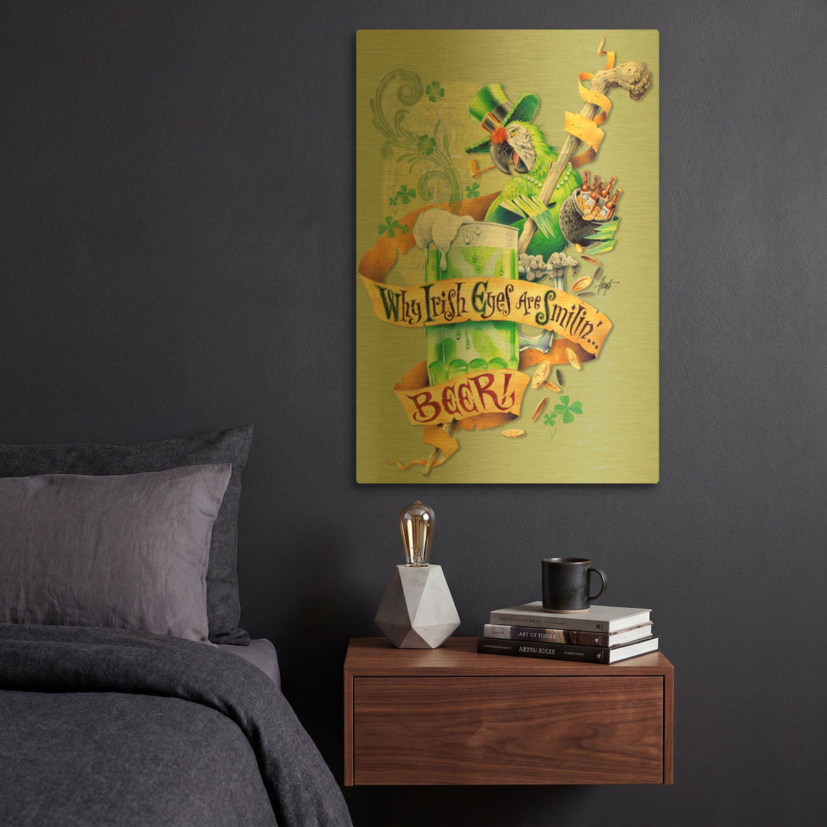 'Irish Eyes' By James Mazzotta Gold Metal Wall Art