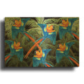 'PALM PARROT' By James Mazzotta Gold Metal Wall Art