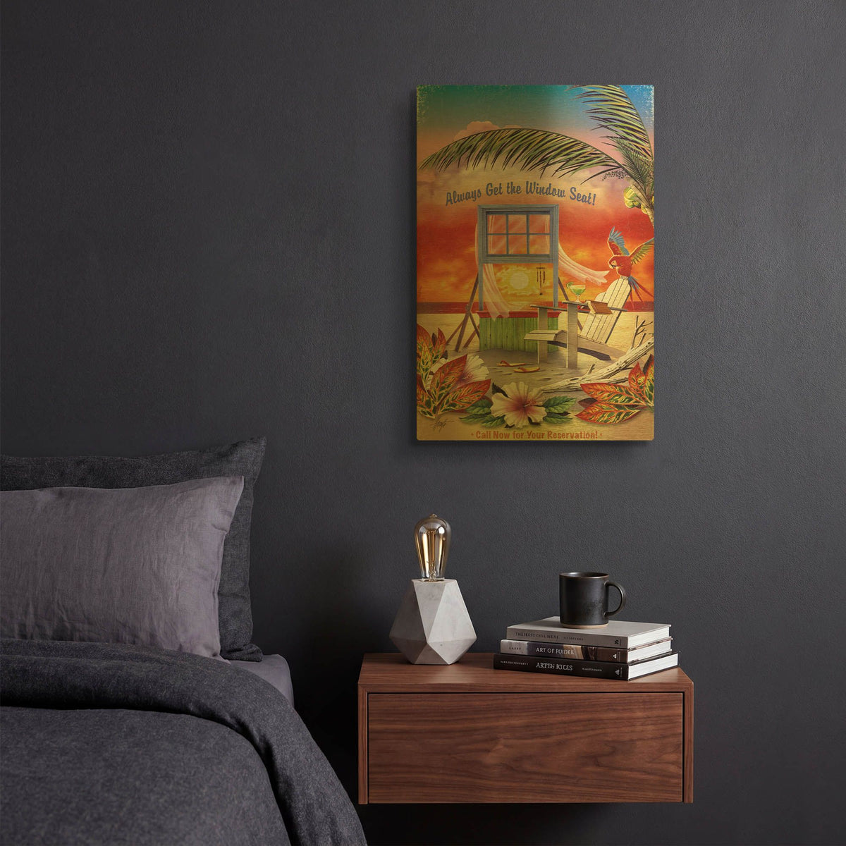 'Window Seat' By James Mazzotta Gold Metal Wall Art