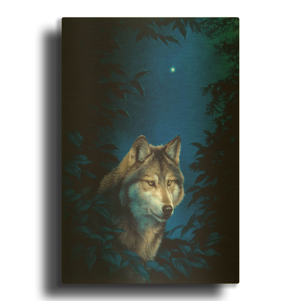 'Blue Forest' By Joh Naito Gold Metal Wall Art