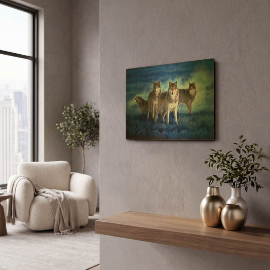 'Blue Legend' By Joh Naito Gold Metal Wall Art