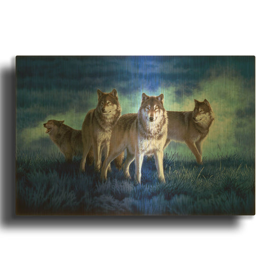 'Blue Legend' By Joh Naito Gold Metal Wall Art