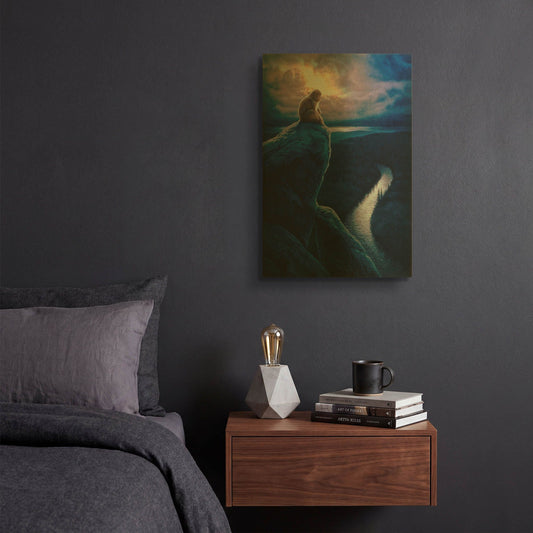 'Contemplation' By Joh Naito Gold Metal Wall Art