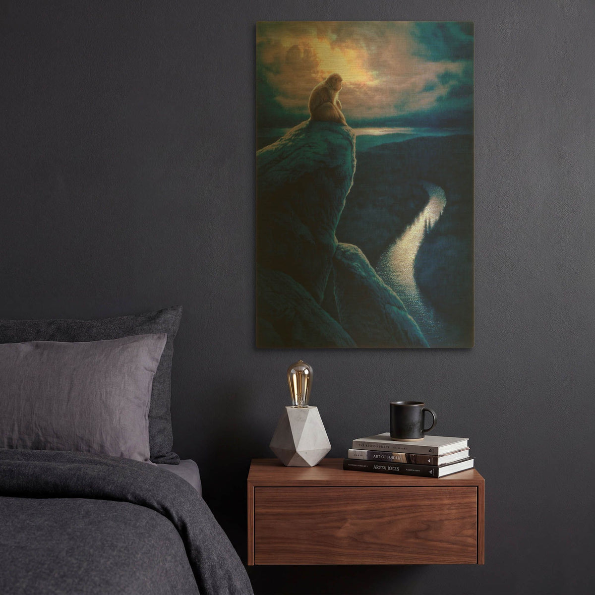 'Contemplation' By Joh Naito Gold Metal Wall Art