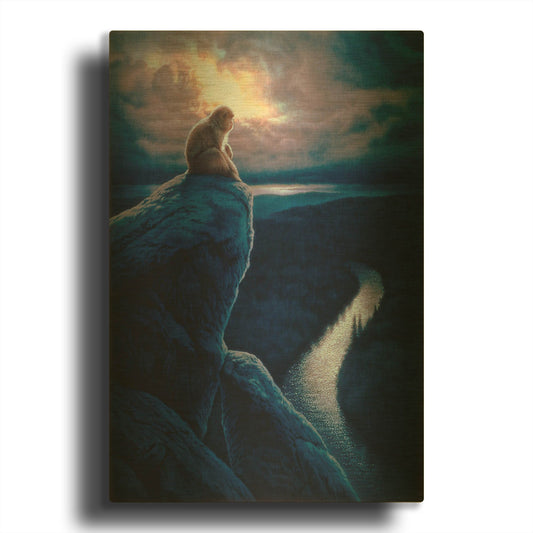 'Contemplation' By Joh Naito Gold Metal Wall Art