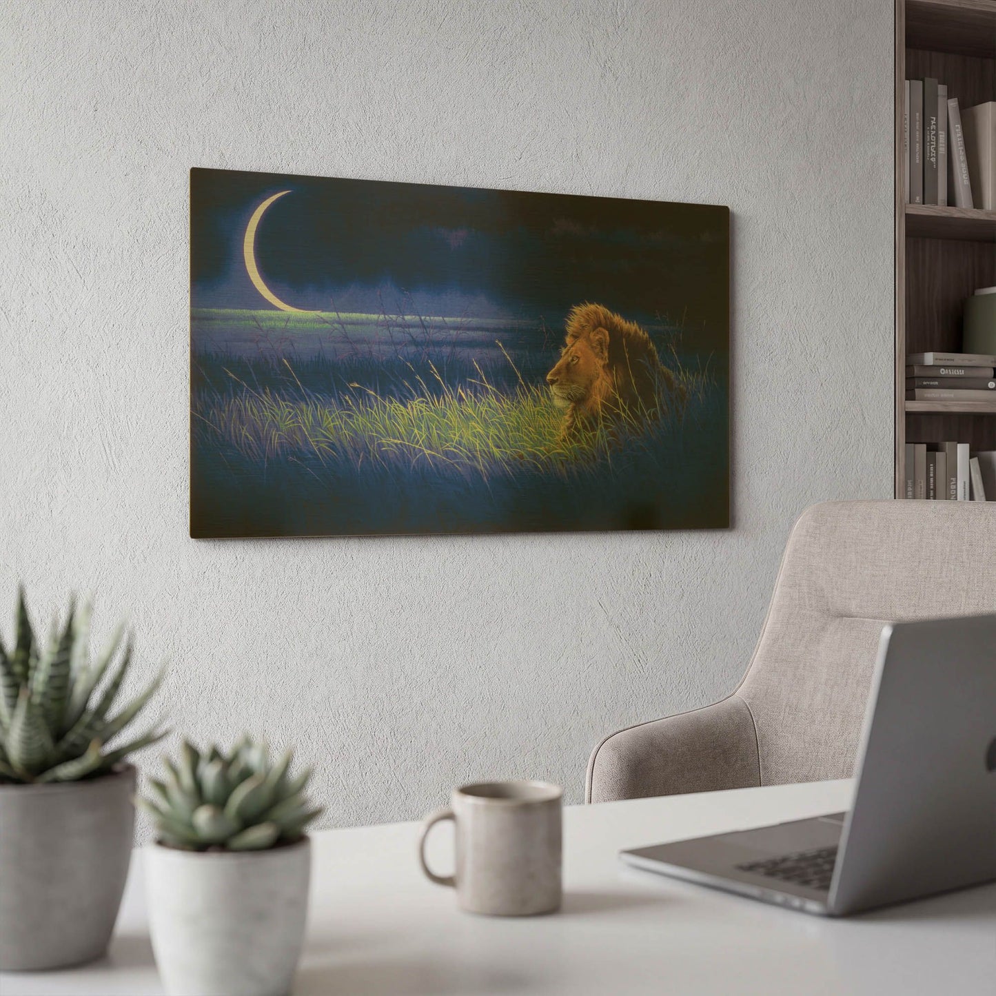 'Crescent' By Joh Naito Gold Metal Wall Art