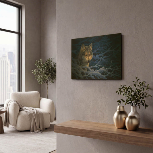 'Deep Blue' By Joh Naito Gold Metal Wall Art