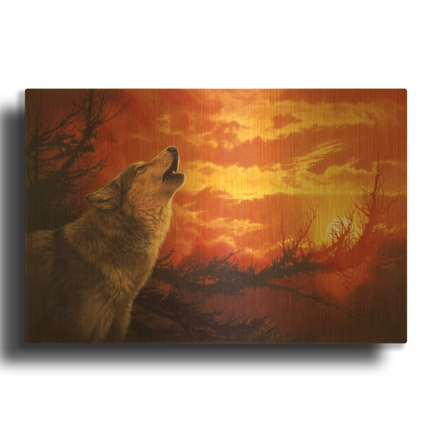 'Evening Glow' By Joh Naito Gold Metal Wall Art