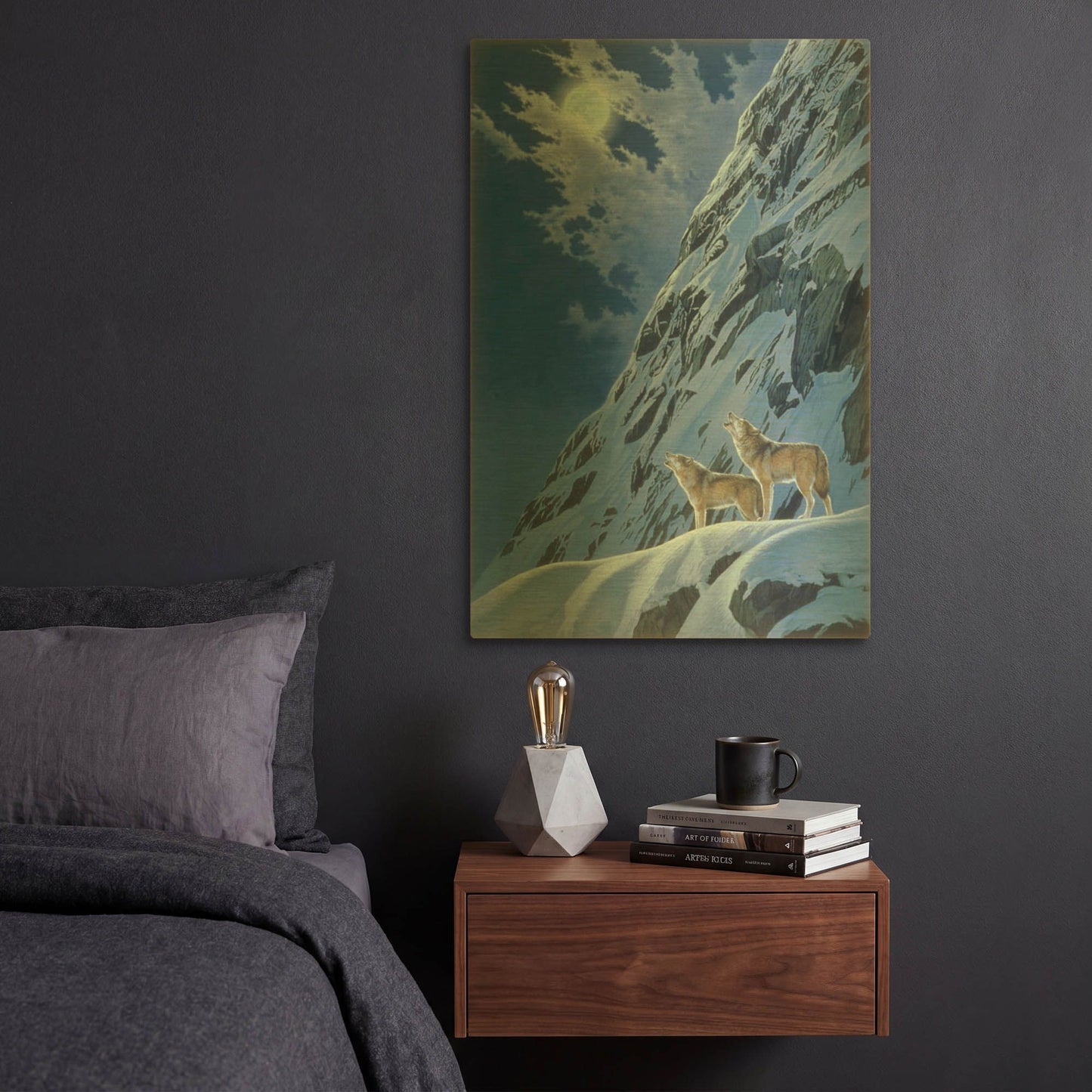 'Faraway Call' By Joh Naito Gold Metal Wall Art