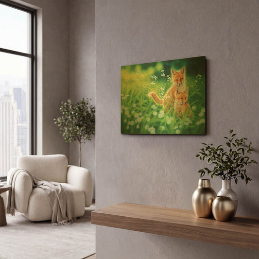 'Fresh Breeze' By Joh Naito Gold Metal Wall Art