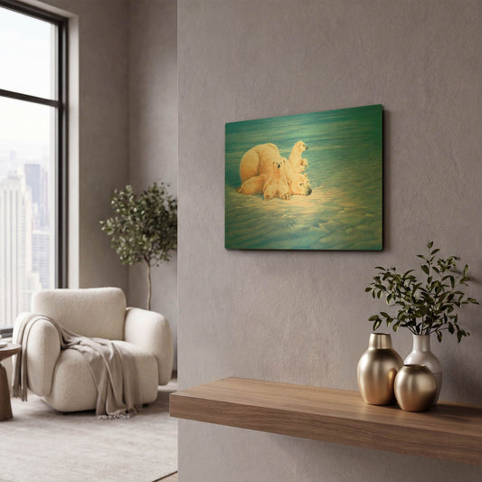 'Good Boy Spany' By Joh Naito Gold Metal Wall Art