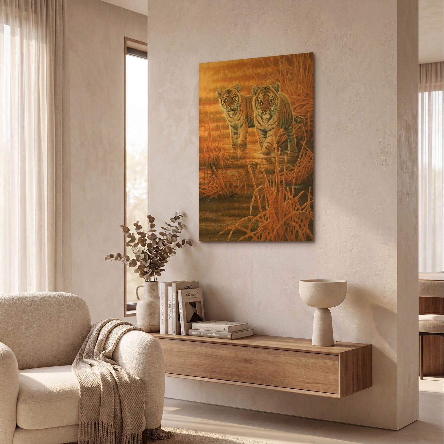 'In The Morning Sun' By Joh Naito Gold Metal Wall Art