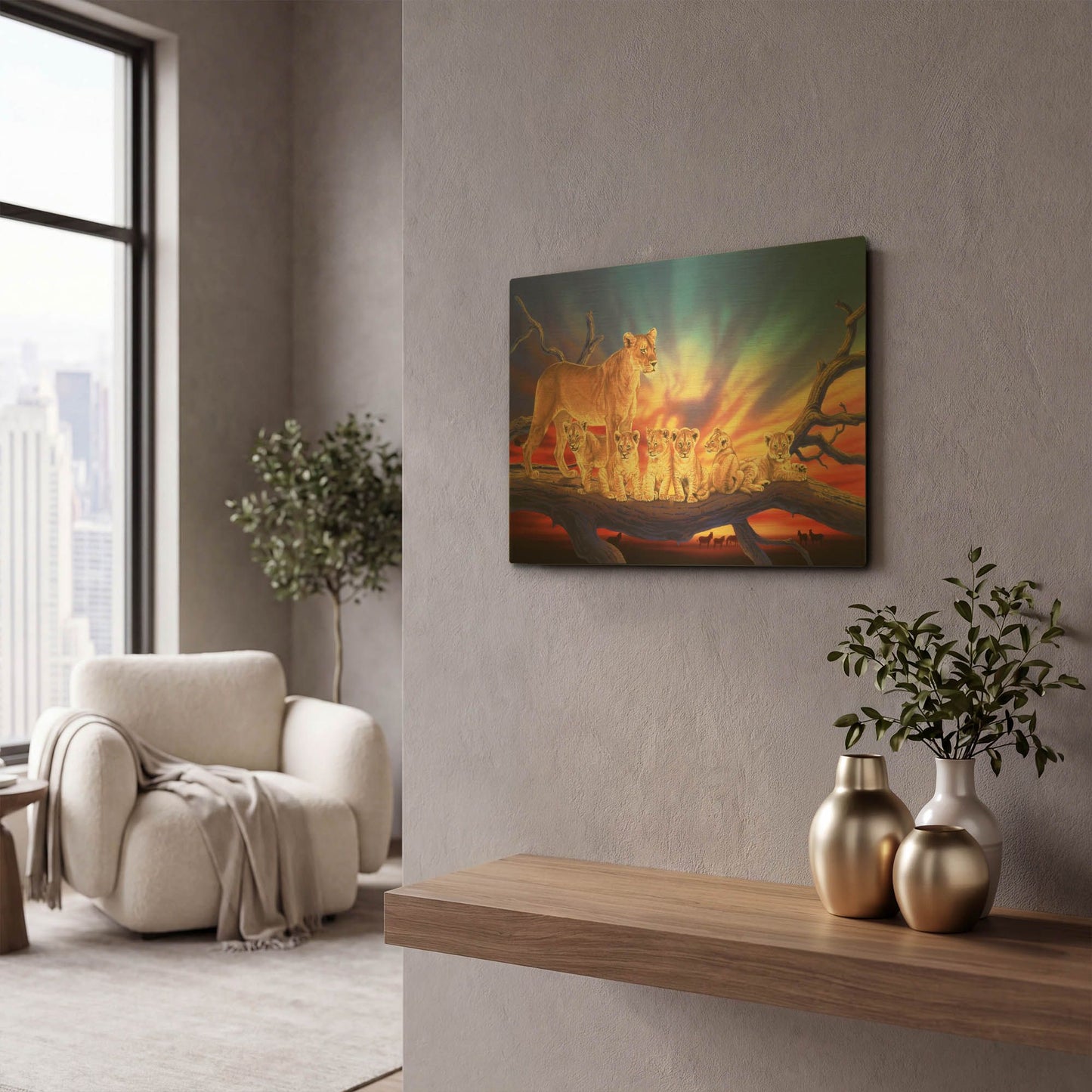 'Innocence' By Joh Naito Gold Metal Wall Art