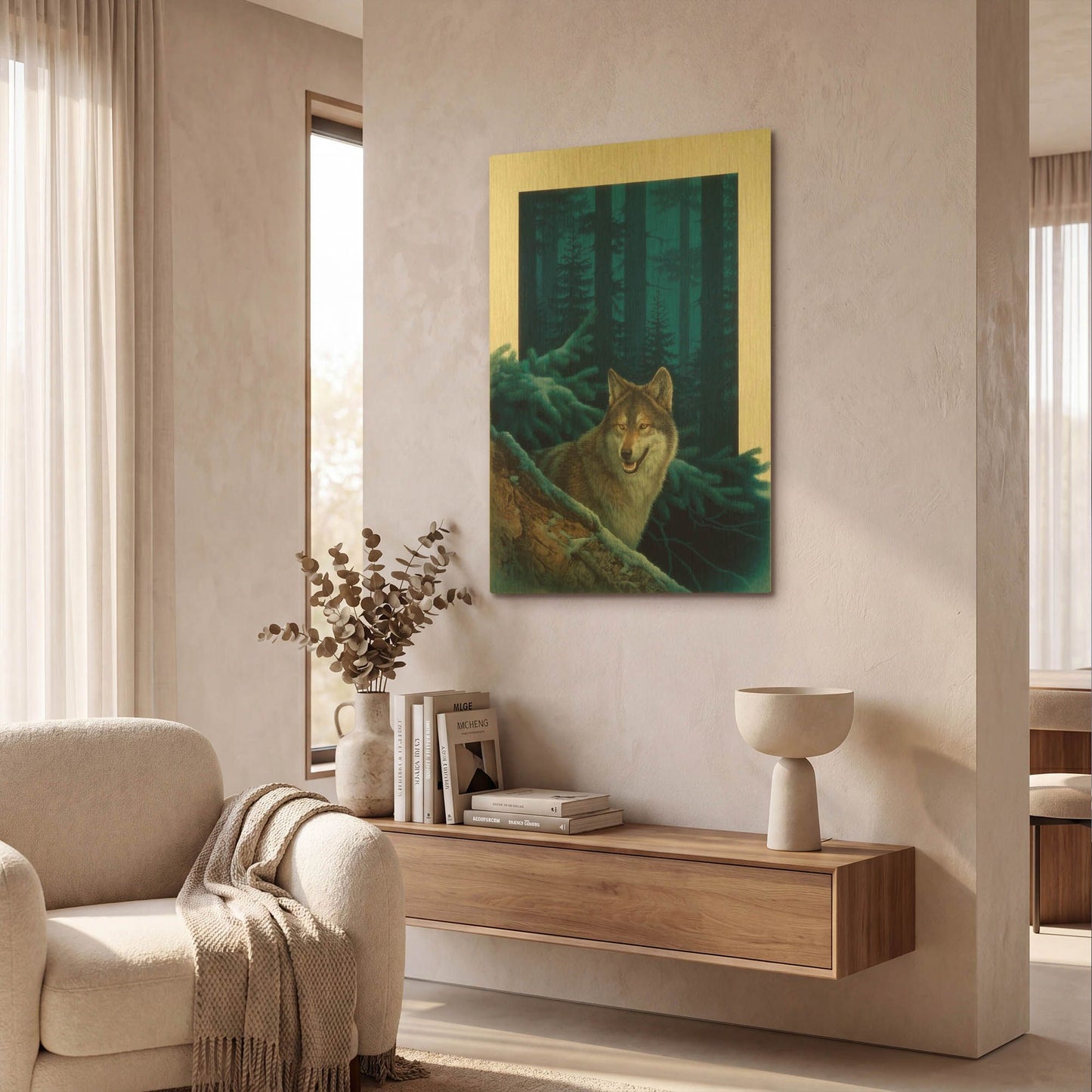 'Invitation' By Joh Naito Gold Metal Wall Art