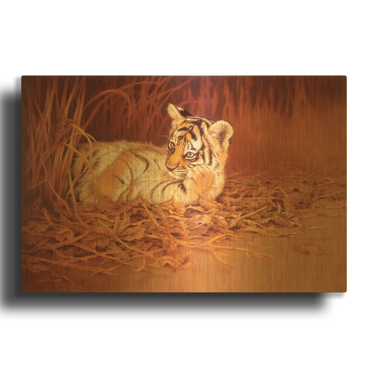 'Madoromi' By Joh Naito Gold Metal Wall Art