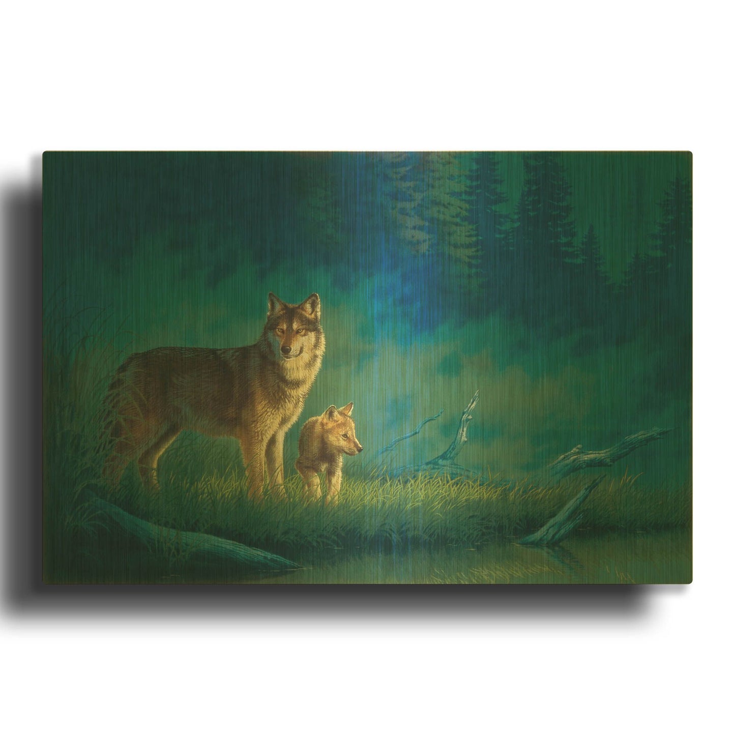 'Misty Morning' By Joh Naito Gold Metal Wall Art
