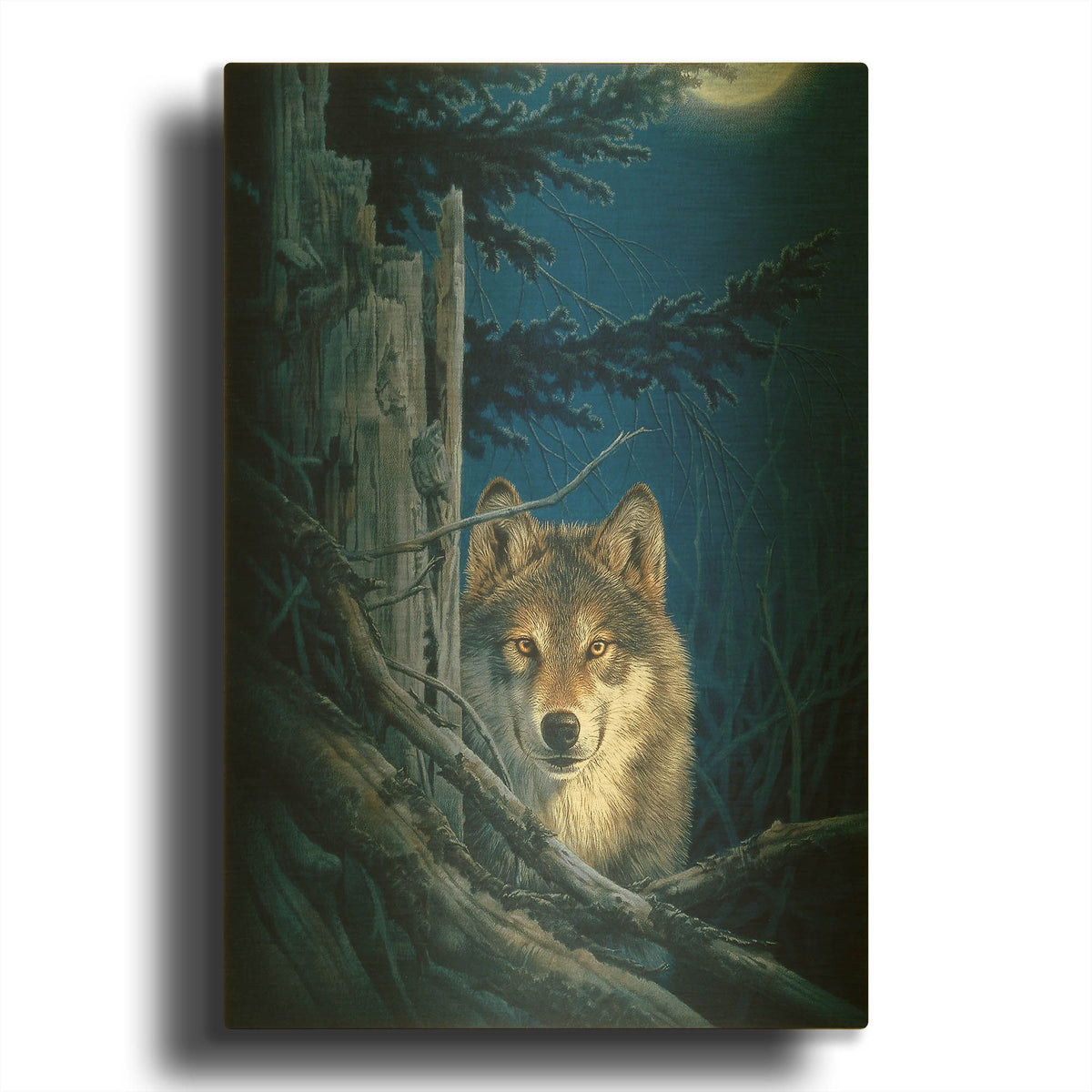 'Moon Shine' By Joh Naito Gold Metal Wall Art