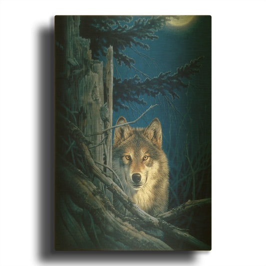 'Moon Shine' By Joh Naito Gold Metal Wall Art