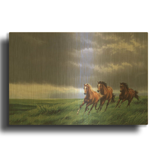 'On The Way Home' By Joh Naito Gold Metal Wall Art