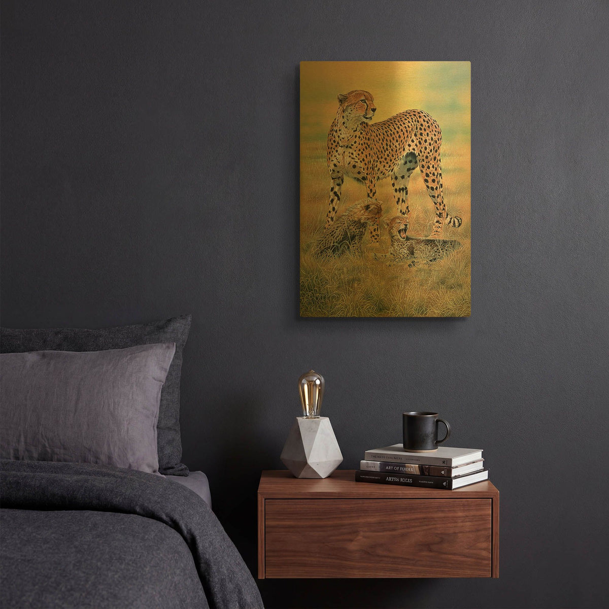'Peaceful Day' By Joh Naito Gold Metal Wall Art