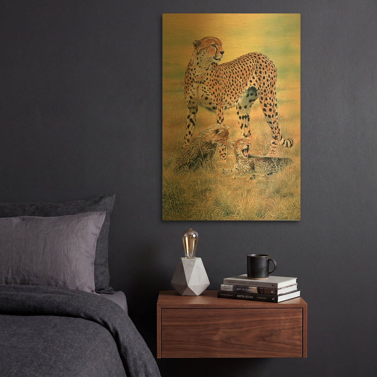 'Peaceful Day' By Joh Naito Gold Metal Wall Art