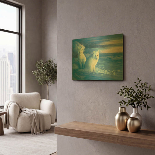 'Pensive Eye' By Joh Naito Gold Metal Wall Art