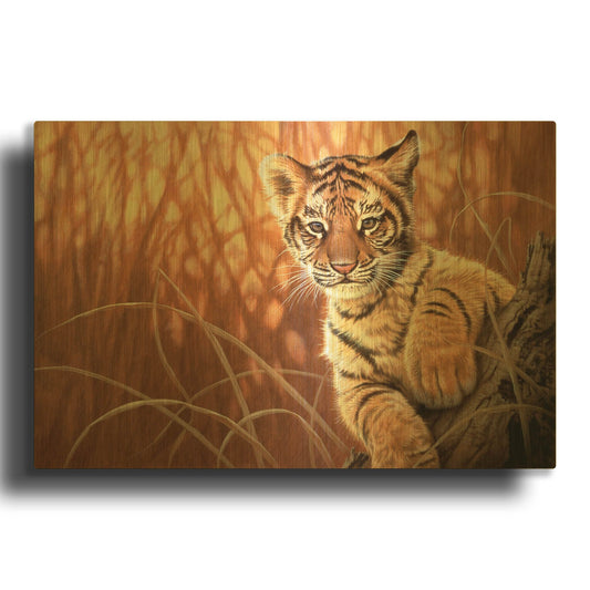 'Pure Eyes' By Joh Naito Gold Metal Wall Art
