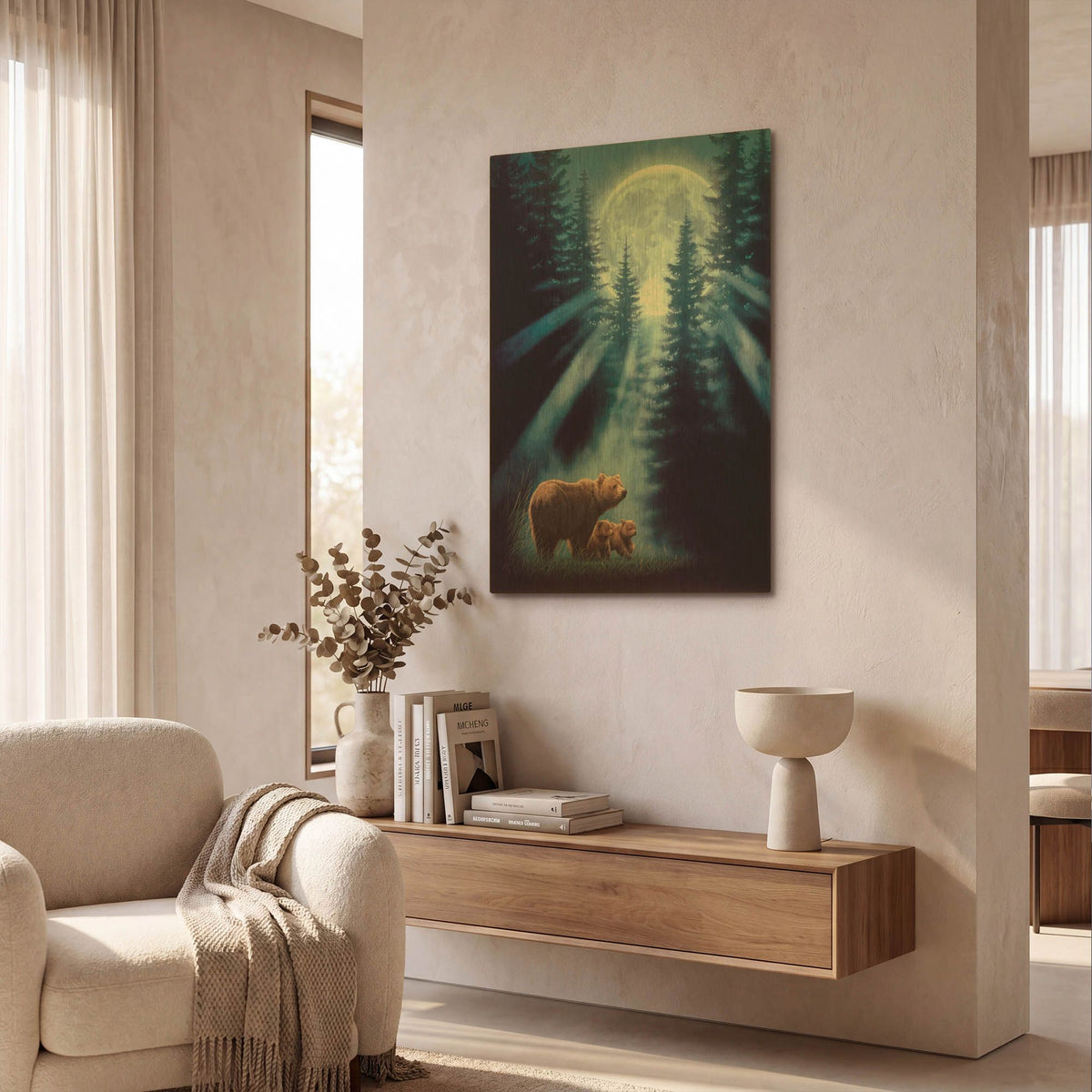 'Pure Feeling' By Joh Naito Gold Metal Wall Art